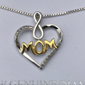 Silver plated diamond necklace
